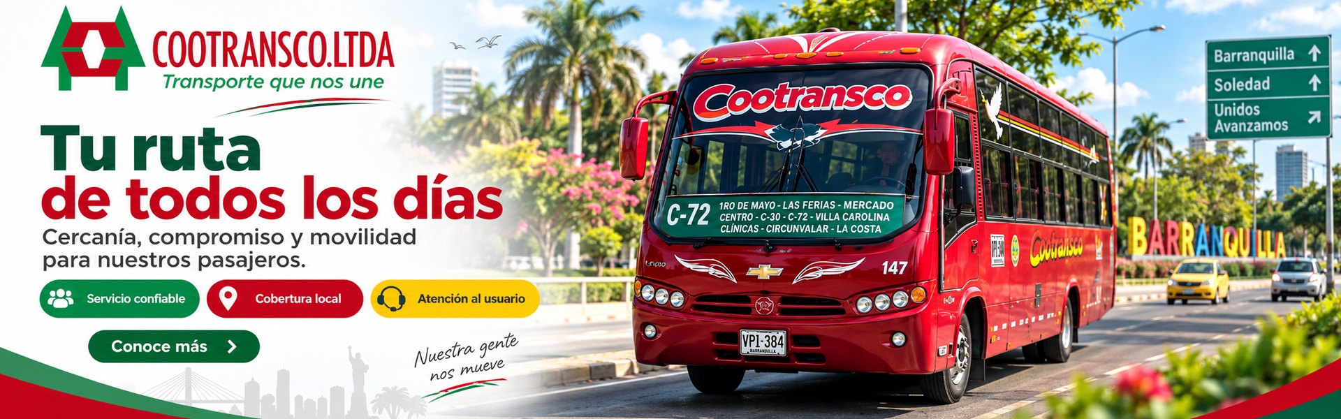 Tu ruta de todos los días con COOTRANSCO